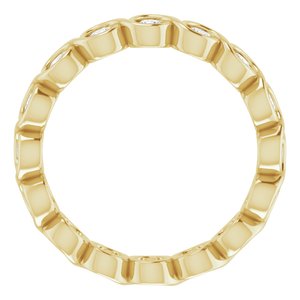 Bezel - Valley - 14K Yellow Gold 3/8 CTW Lab-Grown Diamond Eternity Band Size 4