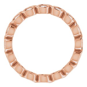 Bezel - Valley - 14K Rose Gold 3/8 CTW Lab-Grown Diamond Eternity Band Size 4