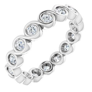 Bezel - Valley - Platinum 3/8 CTW Lab-Grown Diamond Eternity Band Size 4