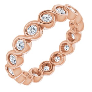 Bezel - Valley - 14K Rose Gold 3/8 CTW Lab-Grown Diamond Eternity Band Size 4