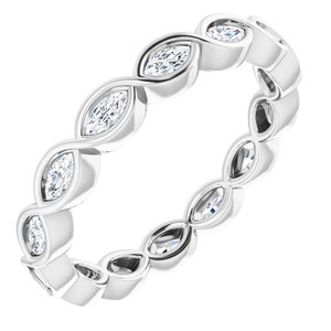 Bezel - Valley - Platinum 1/2 CTW Natural Diamond Eternity Band Size 7