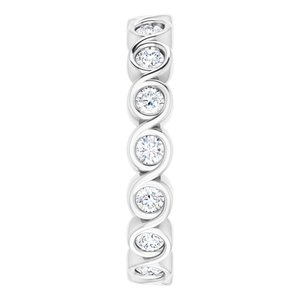 Bezel - Valley - Platinum 3/8 CTW Lab-Grown Diamond Eternity Band Size 4