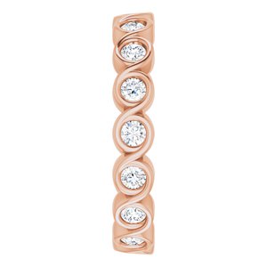 Bezel - Valley - 14K Rose Gold 3/8 CTW Lab-Grown Diamond Eternity Band Size 4