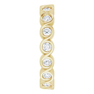 Bezel - Valley - 14K Yellow Gold 3/8 CTW Lab-Grown Diamond Eternity Band Size 4