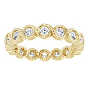Bezel - Valley - 14K Yellow Gold 3/8 CTW Lab-Grown Diamond Eternity Band Size 4