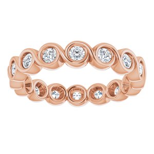 Bezel - Valley - 14K Rose Gold 3/8 CTW Lab-Grown Diamond Eternity Band Size 4