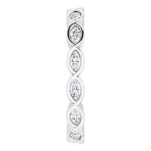 Bezel - Valley - Platinum 1/2 CTW Natural Diamond Eternity Band Size 7