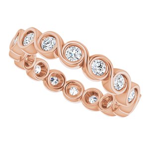 Bezel - Valley - 14K Rose Gold 3/8 CTW Lab-Grown Diamond Eternity Band Size 4