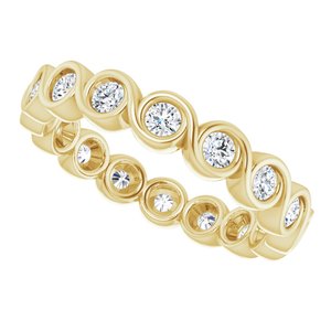 Bezel - Valley - 14K Yellow Gold 3/8 CTW Lab-Grown Diamond Eternity Band Size 4