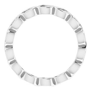 Bezel - Valley - Platinum 1/2 CTW Natural Diamond Eternity Band Size 7