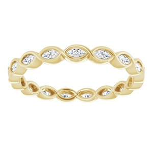 Bezel - Valley - 14K Yellow Gold 1/2 CTW Natural Diamond Eternity Band Size 7