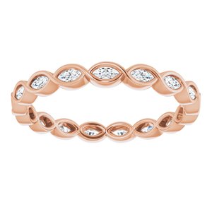 Bezel - Valley - 14K Rose Gold 1/2 CTW Natural Diamond Eternity Band Size 7