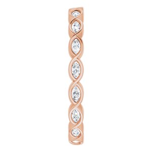 Bezel - Valley - 14K Rose Gold 1/2 CTW Natural Diamond Eternity Band Size 7