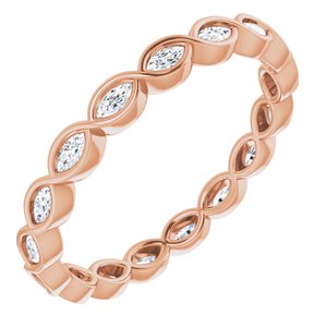 Bezel - Valley - 14K Rose Gold 1/2 CTW Natural Diamond Eternity Band Size 7