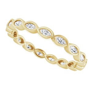 Bezel - Valley - 14K Yellow Gold 1/2 CTW Natural Diamond Eternity Band Size 7