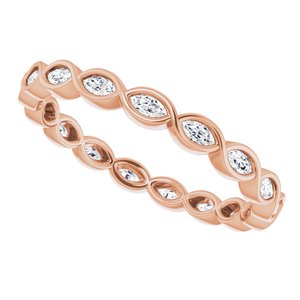 Bezel - Valley - 14K Rose Gold 1/2 CTW Natural Diamond Eternity Band Size 7