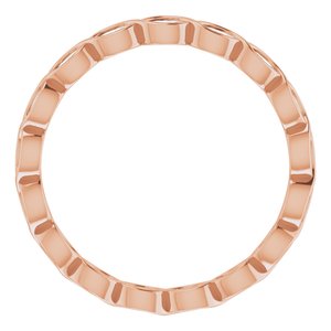 Bezel - Valley - 14K Rose Gold 1/2 CTW Natural Diamond Eternity Band Size 7