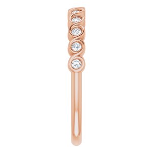 Bezel - Pearl - 14K Rose Gold 1/5 CTW Lab-Grown Diamond  Anniversary Band