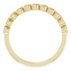 Bezel - Pearl - 14K Yellow Gold 1/5 CTW Lab-Grown Diamond  Anniversary Band