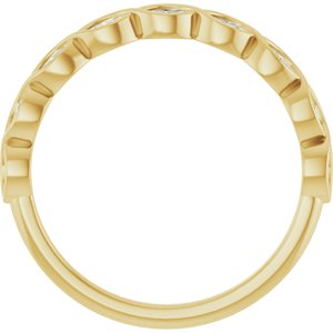 Bezel - Pearl - 14K Yellow Gold 1/4 CTW Natural Diamond Anniversary Band