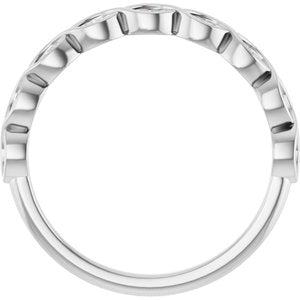 Bezel - Pearl - Platinum 1/4 CTW Natural Diamond Anniversary Band