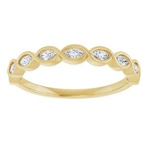 Bezel - Pearl - 14K Yellow Gold 1/4 CTW Natural Diamond Anniversary Band
