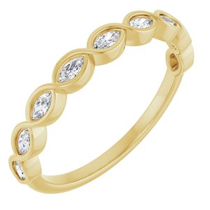 Bezel - Pearl - 14K Yellow Gold 1/4 CTW Natural Diamond Anniversary Band