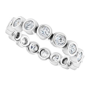 Bezel - Ava - Platinum 1/2 CTW Lab-Grown Diamond  Eternity Band Size 7