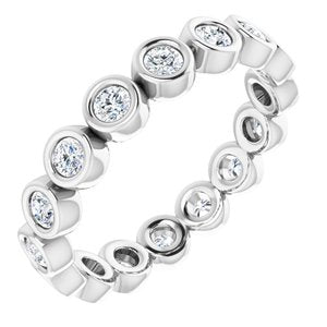 Bezel - Ava - Platinum 1/2 CTW Lab-Grown Diamond  Eternity Band Size 7