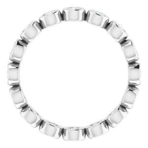Bezel - Ava - Platinum 1/2 CTW Lab-Grown Diamond  Eternity Band Size 7