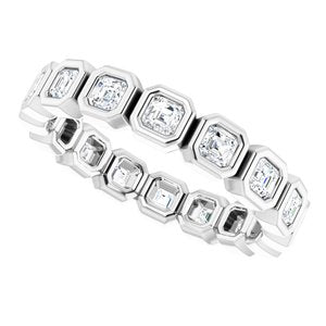 Bezel - Ava - 14K White Gold 9/10 CTW Natural Diamond Eternity Band Size 7