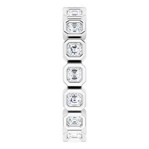 Bezel - Ava - Platinum 9/10 CTW Natural Diamond Eternity Band Size 7
