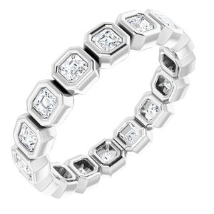 Bezel - Ava - Platinum 9/10 CTW Natural Diamond Eternity Band Size 7