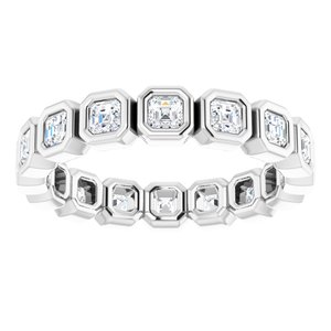 Bezel - Ava - 14K White Gold 9/10 CTW Natural Diamond Eternity Band Size 7