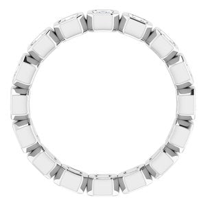 Bezel - Ava - Platinum 9/10 CTW Natural Diamond Eternity Band Size 7