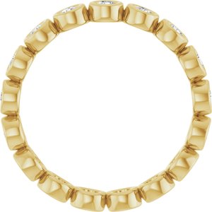 bezel - Ava - 14K Yellow Gold 1/2 CTW Lab-Grown Diamond  Eternity Band Size 7