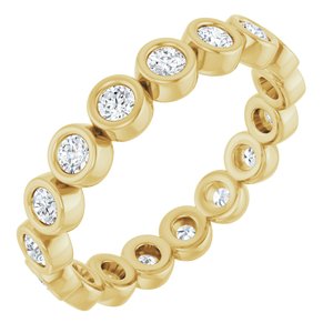bezel - Ava - 14K Yellow Gold 1/2 CTW Lab-Grown Diamond  Eternity Band Size 7