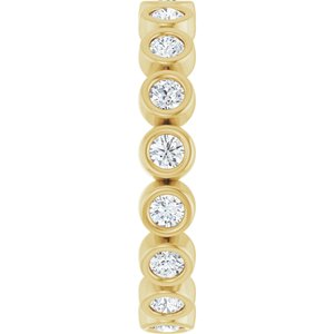 bezel - Ava - 14K Yellow Gold 1/2 CTW Lab-Grown Diamond  Eternity Band Size 7