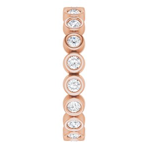 Bezel - Ava - 14K Rose Gold 1/2 CTW Lab-Grown Diamond  Eternity Band Size 7