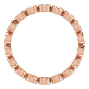 Bezel - Ava - 14K Rose Gold 1/2 CTW Lab-Grown Diamond  Eternity Band Size 7