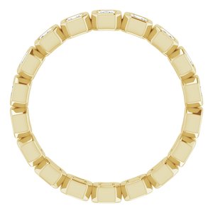 Bezel - Ava - 14K Yellow Gold 9/10 CTW Natural Diamond Eternity Band Size 7