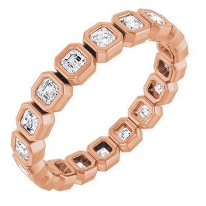 Bezel - Ava - 14K Rose Gold 9/10 CTW Natural Diamond Eternity Band Size 7