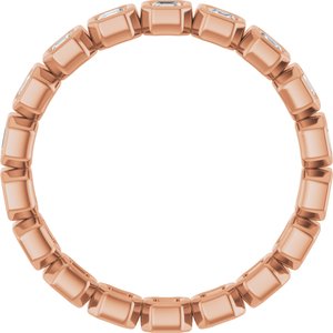 Bezel - Ava - 14K Rose Gold 9/10 CTW Natural Diamond Eternity Band Size 7