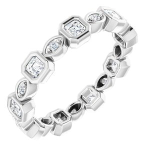 Bezel - Delta - 14K White Gold 5/8 CTW Natural Diamond Eternity Band Size 7