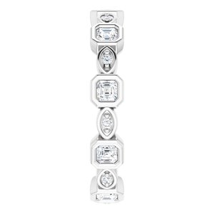 Bezel - Delta - 14K White Gold 5/8 CTW Natural Diamond Eternity Band Size 7