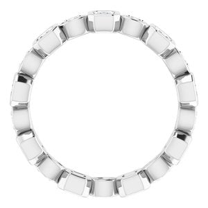 Bezel - Delta - 14K White Gold 5/8 CTW Natural Diamond Eternity Band Size 7