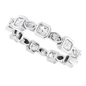 Bezel - Delta - 14K White Gold 5/8 CTW Natural Diamond Eternity Band Size 7