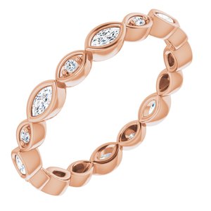 Bezel - Delta - 14K Rose Gold 1/3 CTW Natural Diamond Eternity Band Size 7