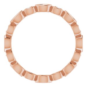 Bezel - Delta - 14K Rose Gold 1/3 CTW Natural Diamond Eternity Band Size 7