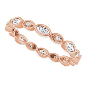 Bezel - Delta - 14K Rose Gold 1/3 CTW Natural Diamond Eternity Band Size 7